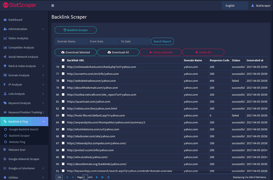 Backlink and Ping Backlink Scraper